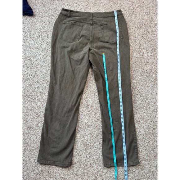 COLDWATER CREEK Woman's Jeans/Pants SIZE 16, Olive Green Denim; Straight leg - Picture 7 of 9
